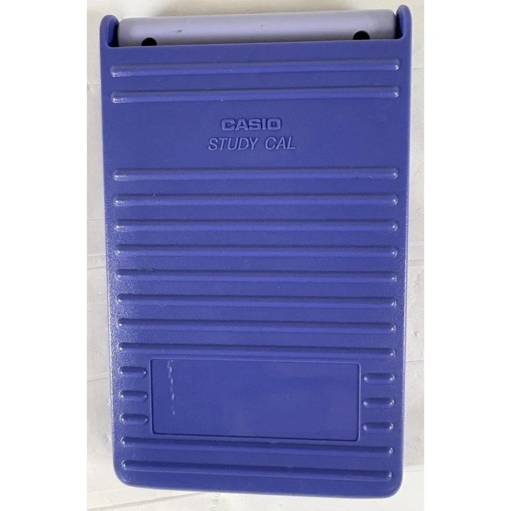 Vintage Casio SL-450L Basic Handheld Solar Powered Calculator w/Case - Purple